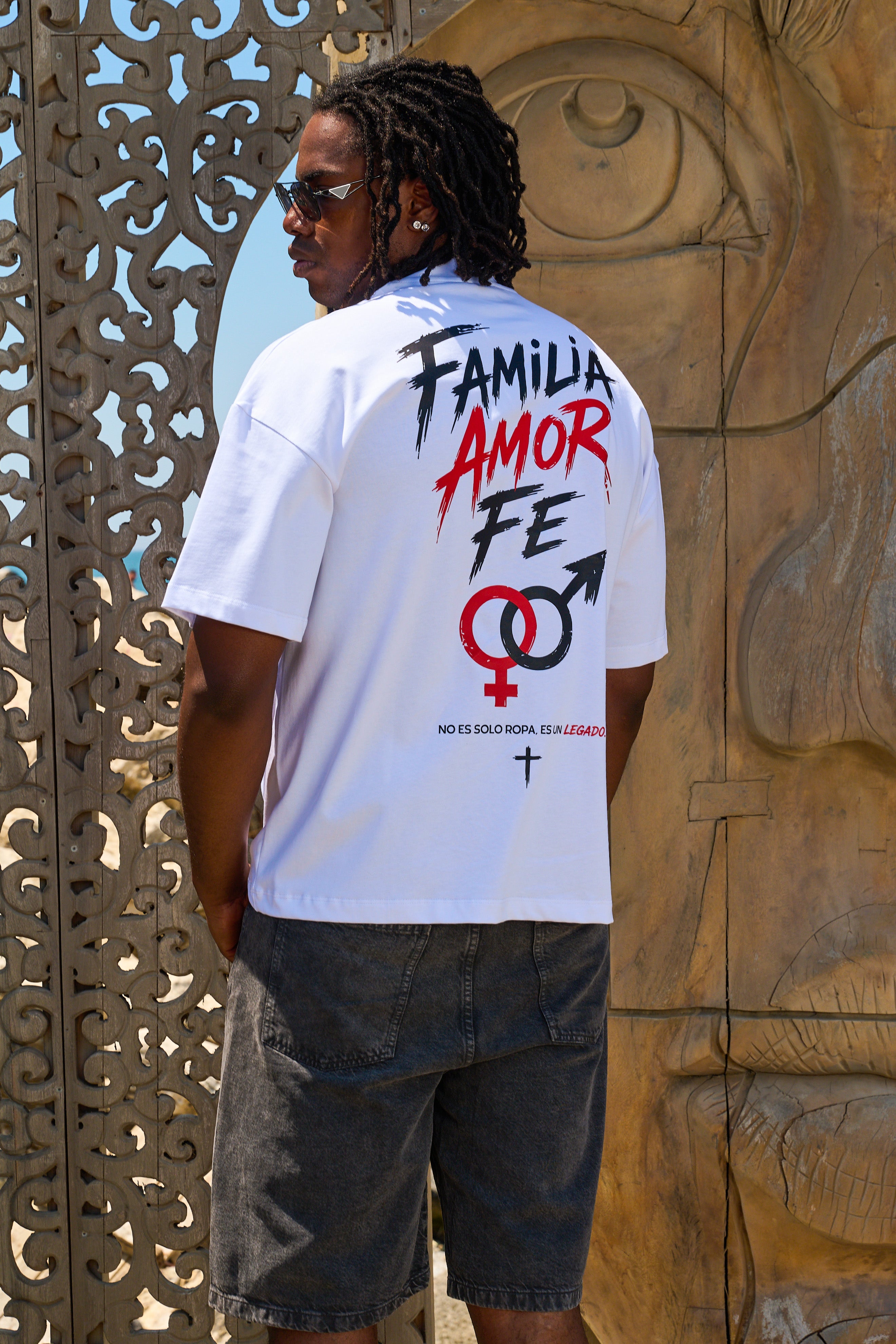 T-shirt oversize "The family Bound" - Bianca