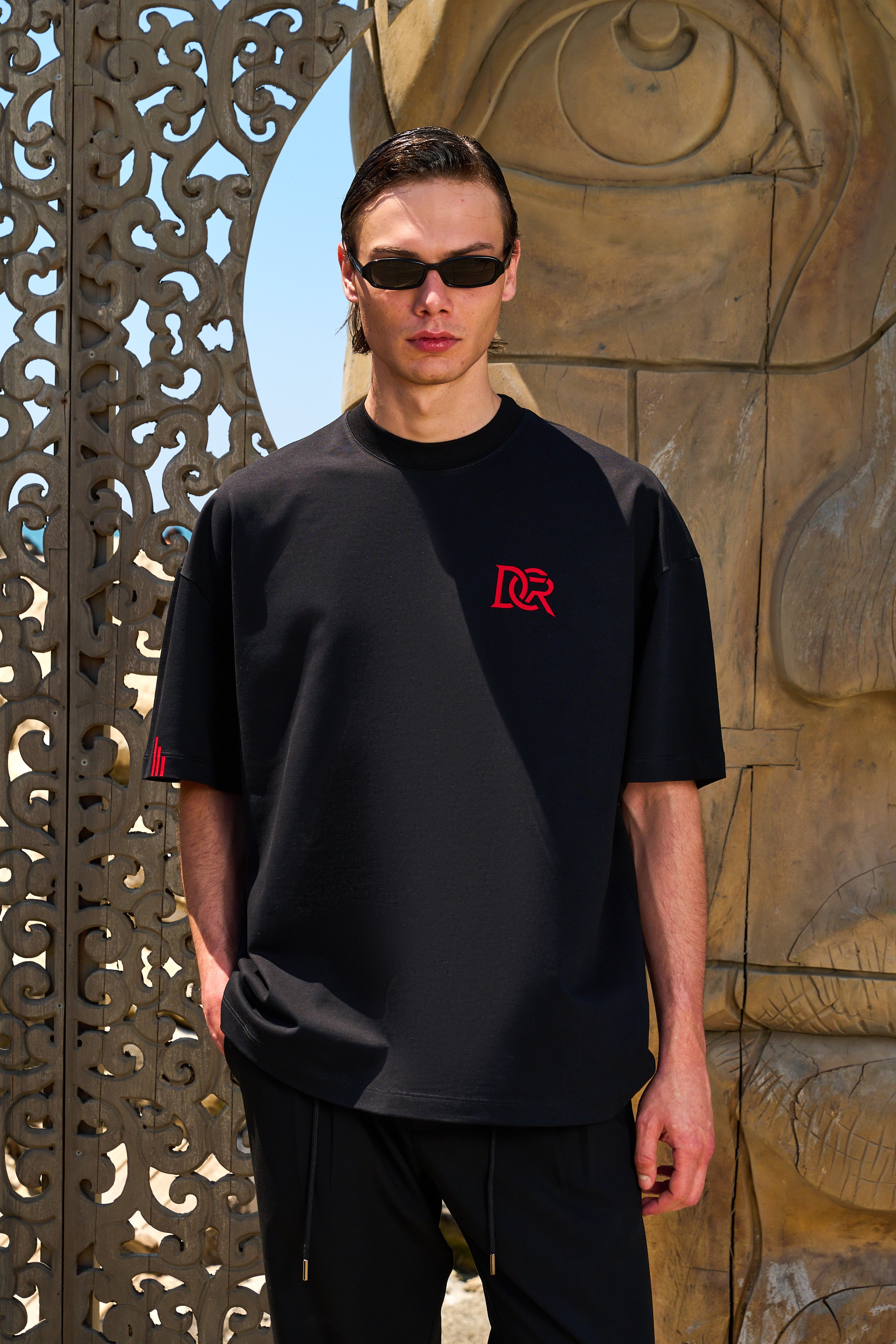 T-shirt oversize "The family Bound" - Nera