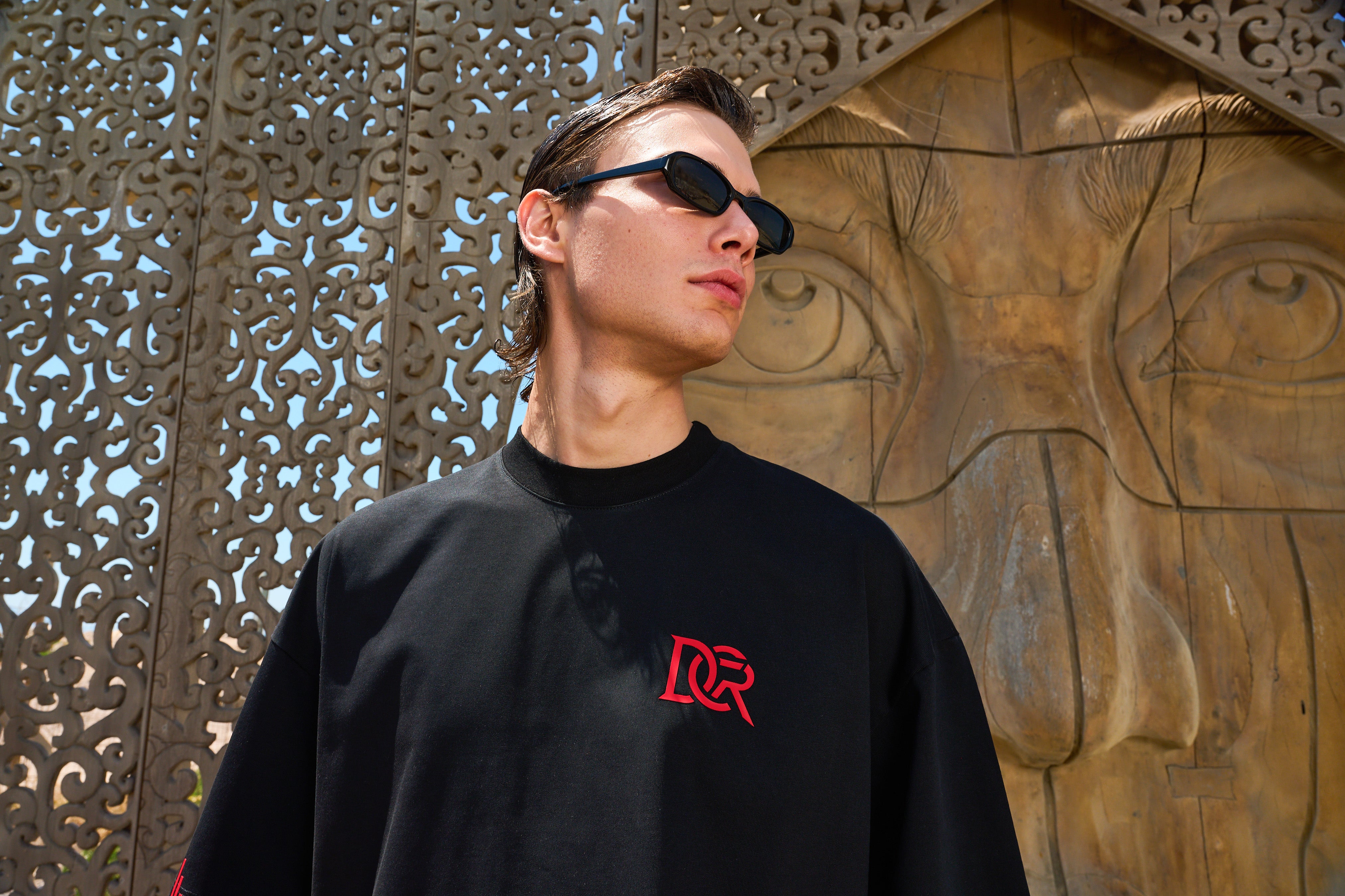 T-shirt oversize "The family Bound" - Nera